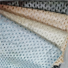 Tela de papel de encaje de algodón de nailon de color azul claro